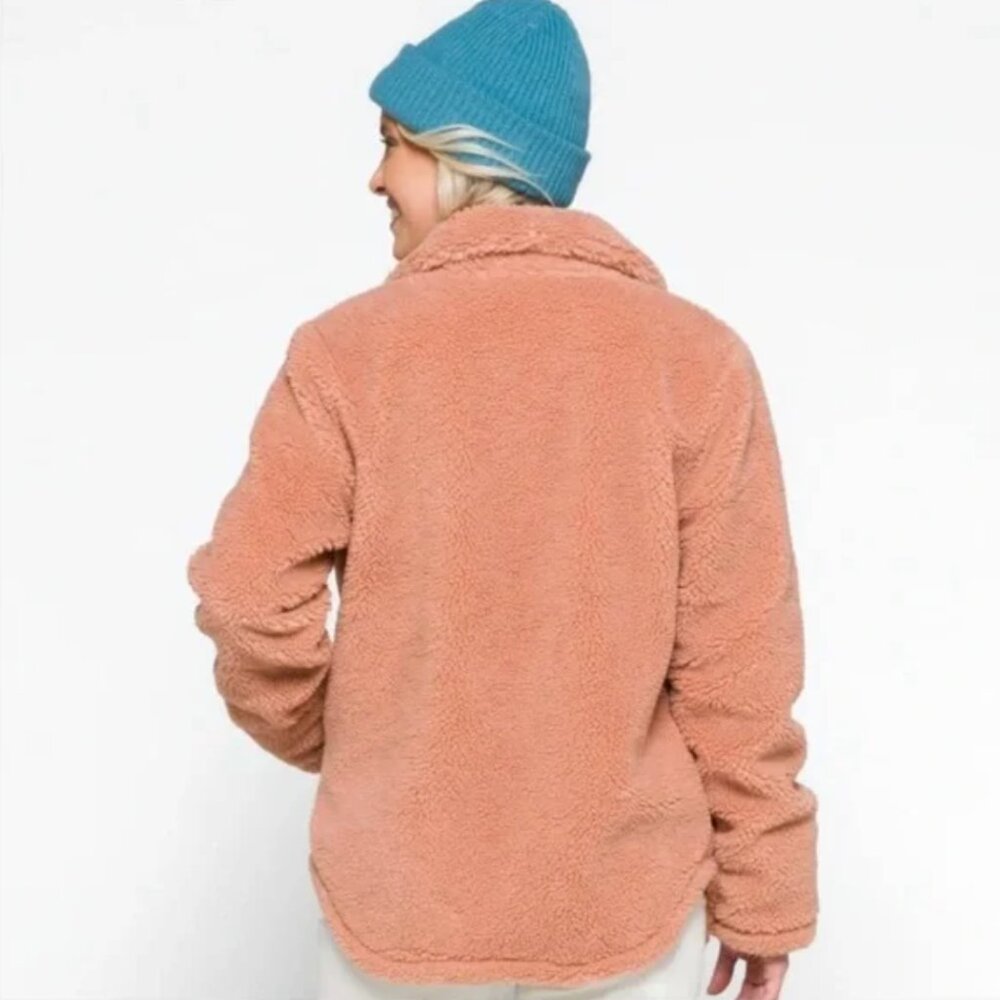 Faherty Eldridge Sport Sherpa Teddy Jacket Tuscany Fleece Size xs Cabin Gorp - Picture 10 of 10